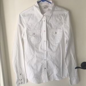 True religion white button up